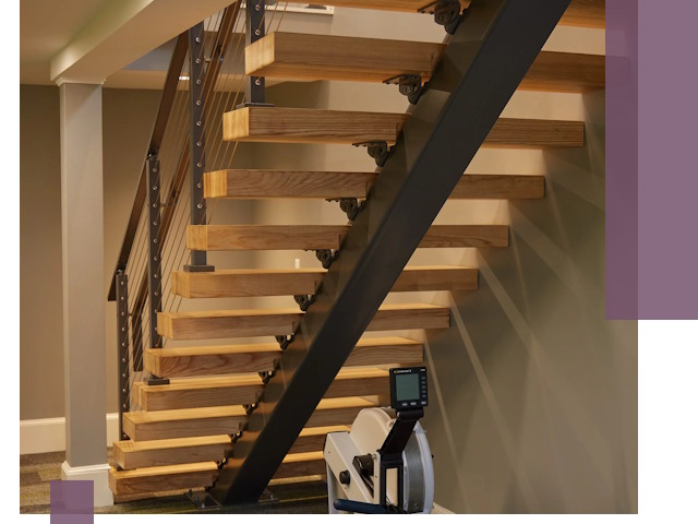 Лестницы на монокосоурах под ключ в Нижнем Новгороде - изготовление и монтаж