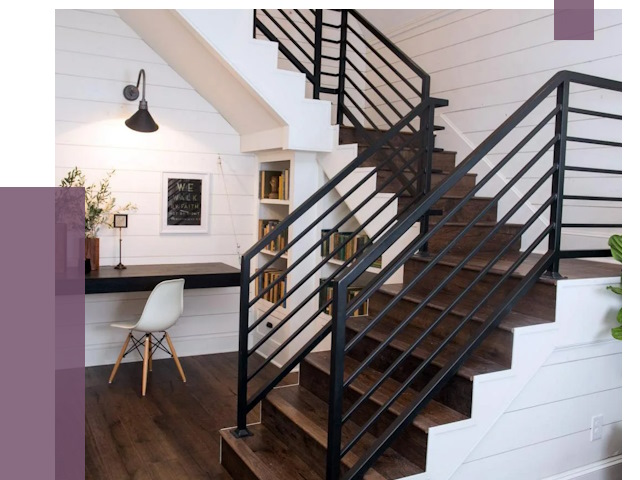 Перила для лестницы в доме в Нижнем Новгороде от 7555 руб. — ПРОЛЁТ-Ннн