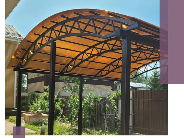 Изготовление навесов под ключ в Нижнем Новгороде из качественных материалов