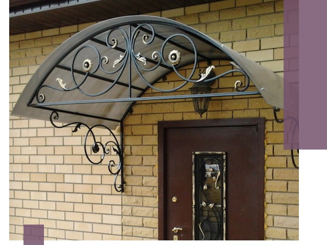 Изготовление козырьков из металла под ключ в Нижнем Новгороде