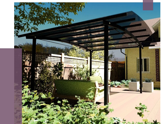 Навесы для террасы в Нижнем Новгороде от 13287 руб. под ключ | ПРОЛЁТ-Ннн