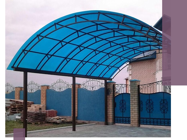 Арочные навесы под ключ в Нижнем Новгороде — изготовление и монтаж