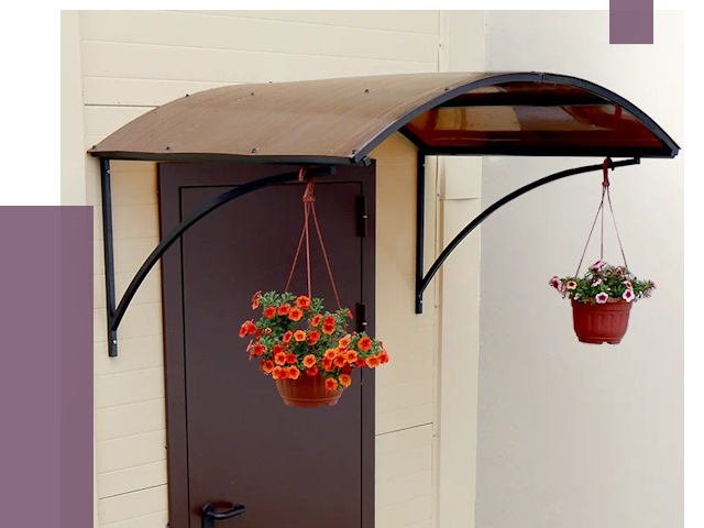 Козырьки над входом в Нижнем Новгороде от 15110 руб.  | ПРОЛЁТ-Ннн