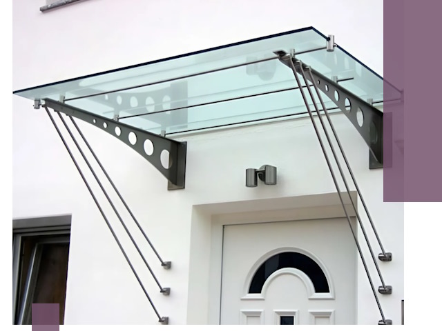 Козырьки над входом под ключ в Нижнем Новгороде — изготовление и монтаж