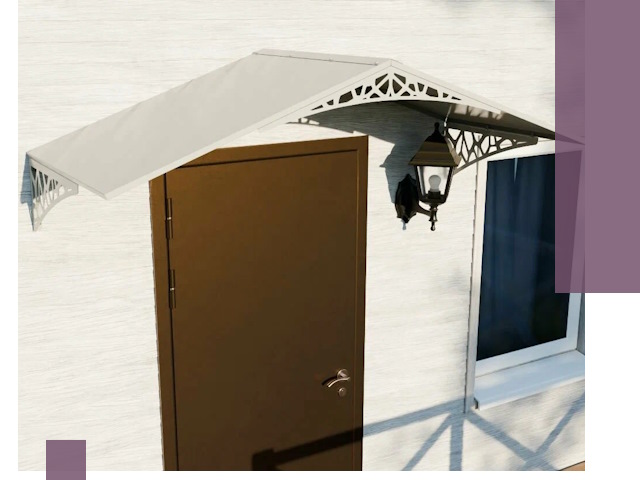 Металлические козырьки на входы и террасы в Нижнем Новгороде