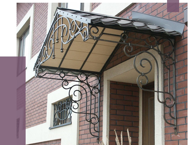 Двускатные козырьки в Нижнем Новгороде под ключ от 13026 руб.