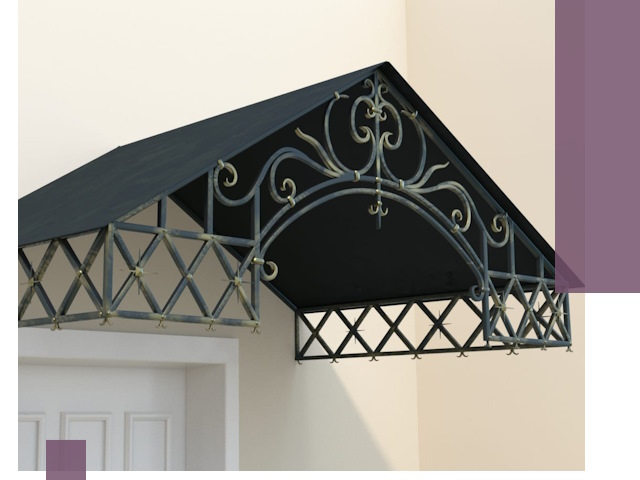 Двускатные металлические козырьки под ключ в Нижнем Новгороде